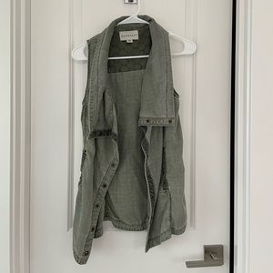 Green Anthropologie vest